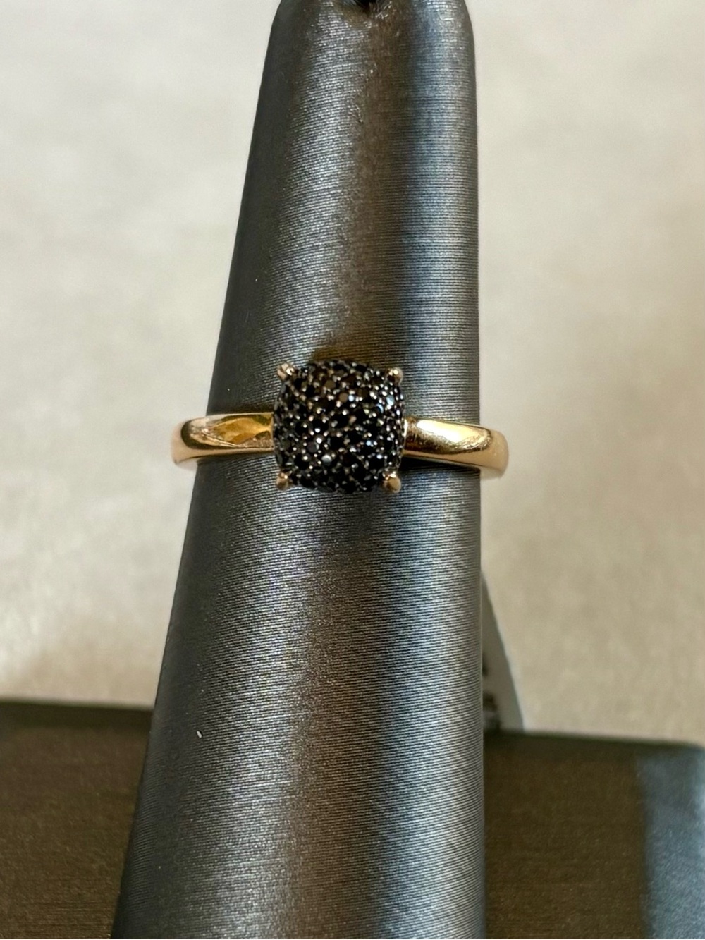 Tiffany & Co. Paloma Picasso 18k Rose Gold Black Diamond Sugar Stack Ring